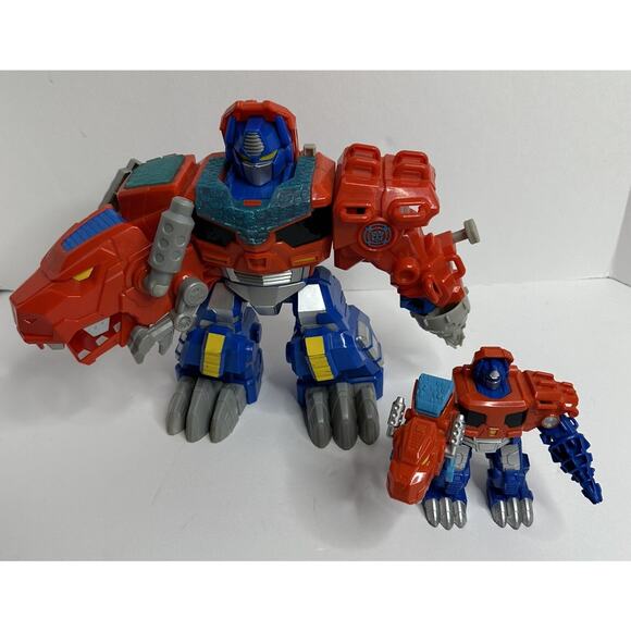 Transformers Rescue Bots Optimus Primal T-Rex Figure Hasbro Works W/ 5” Included - Picture 1 of 5